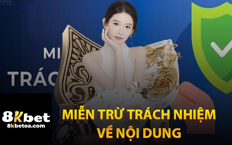 Miễn Trừ Trách Nhiệm - Chính Sách Của Nhà Cái Miễn Trừ Trách Nhiệm Về Phần Nội Dung