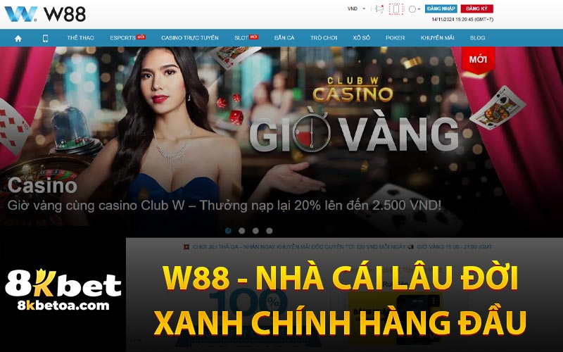 W88 - Nhà Cái Lâu Đời Xanh Chín Hàng Đầu